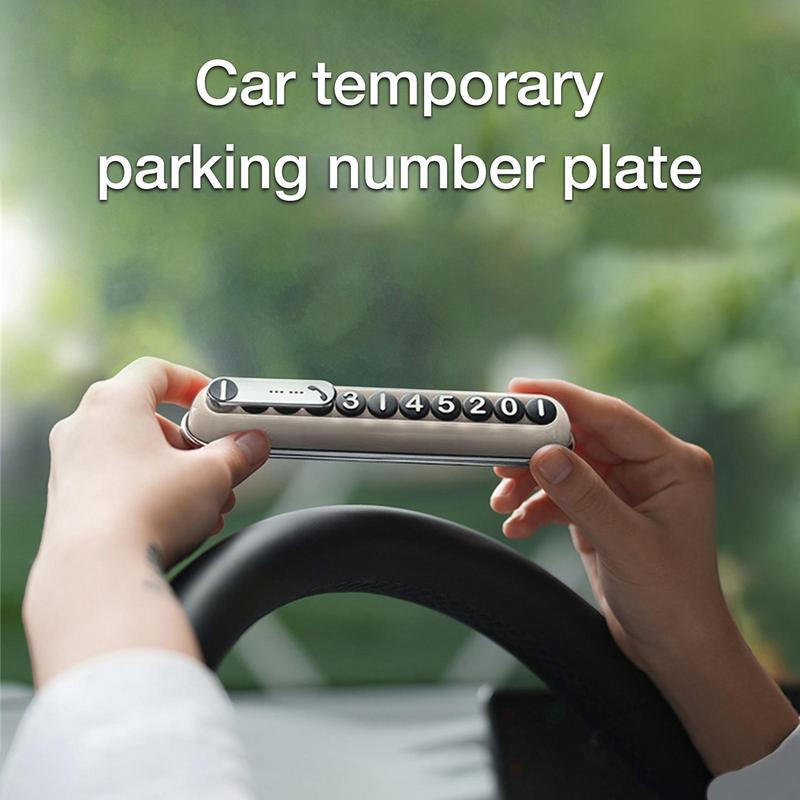 Temporary Parking Number Plate Temporary Telephone Number Plate Noctilucous Display Waterproof Sign For Car Dashboard Family