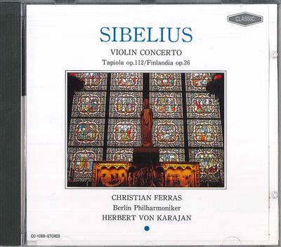 CD KARAJAN - Sibelius Violin Concerto Tapiola Op CC1068 ECHO INDUSTRY Japan Obi Classical Used