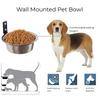 Wall Mounted Dog Bowl Elevated Pet Feeding Bowls Pet Food Bowl Container Stainless Steel Pet Cat Water Feeder Bowls Dog Supplies