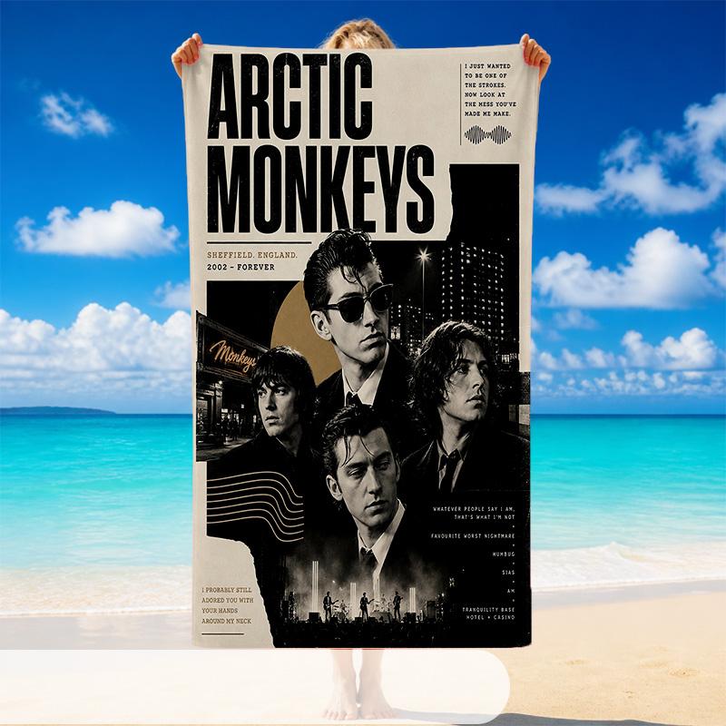 Arctic Monkeys Beach Towel, Soft Large Absorbent Towel For Beach Swimming Pool Travel Vacation