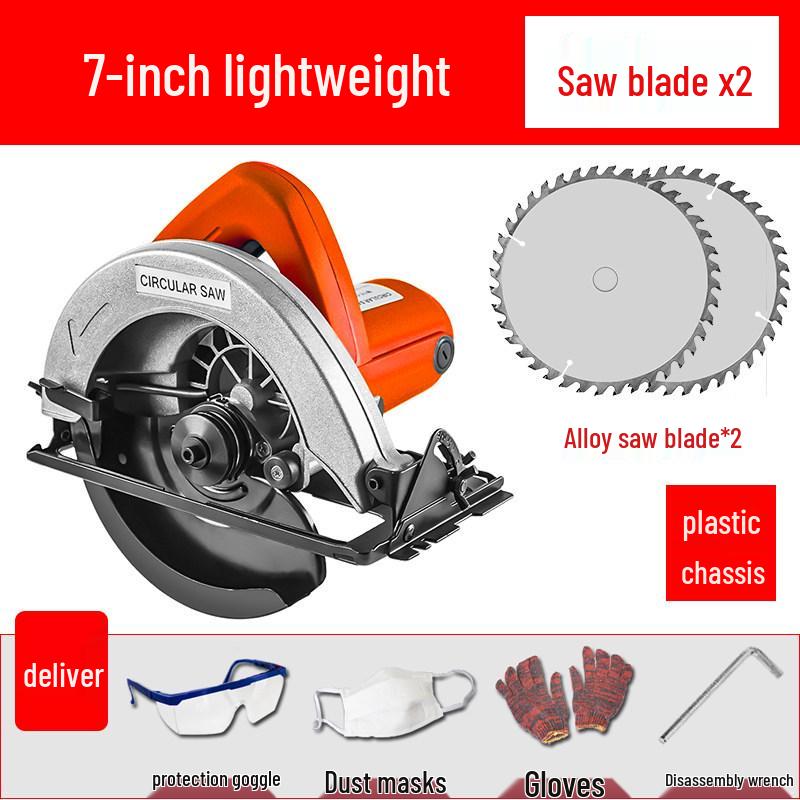 7-Inch/9-Inch Multi-Functional Handheld Electric Circular Table Saw for Woodworking