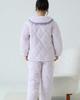 Lulu Cow Girls' Winter Flanell Gesteppter Pyjama - Warme Dreilagige Nachtwäsche für Mittlere und Große Mädchen