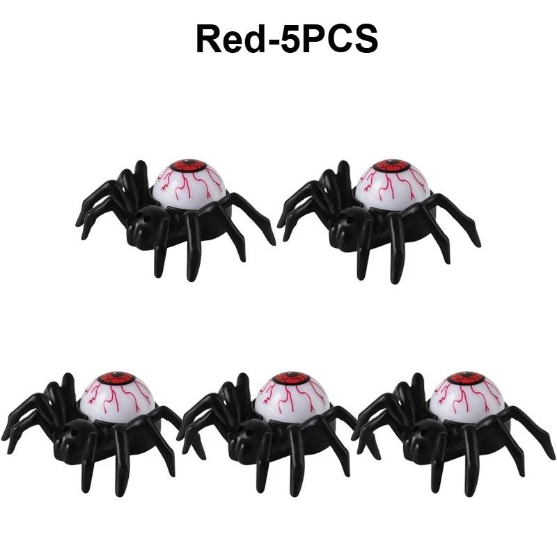 1-5PCS Halloween LED Eyeball Candle Lamp with Spider Design Glowing Pumpkin Light for Party Atmosphere Decoration Prop Spooky