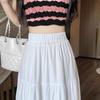 Petite A-Linien Midirock mit hoher Taille und schwarzem Schirm für Damen - Sommerkollektion 2025