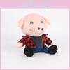 Spoof Pork John Parodies Pig Headed Human Plush Toy Checkered Shirt Design
