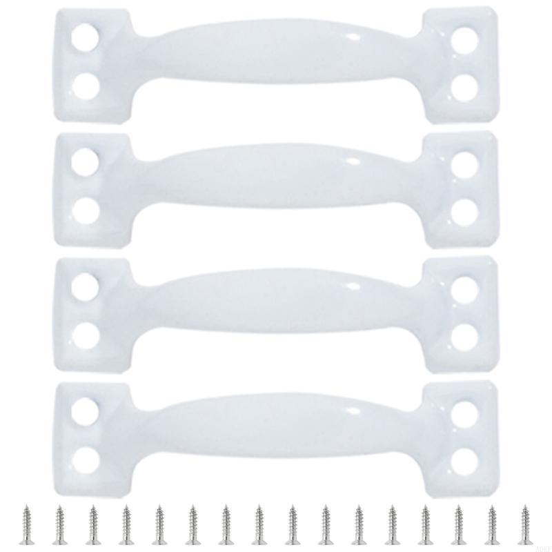 Set Of 4 Drawer Pulls for Kitchen Or Garage Cabinets Iron Barn Door Knob Handles A0KF