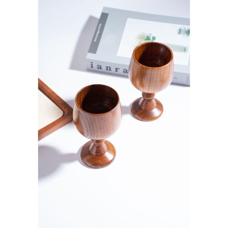 Communion Wine Cup Wooden Stemwares For Red Wine Cocktails Beverages Goblet Cup For Parties And Special Event