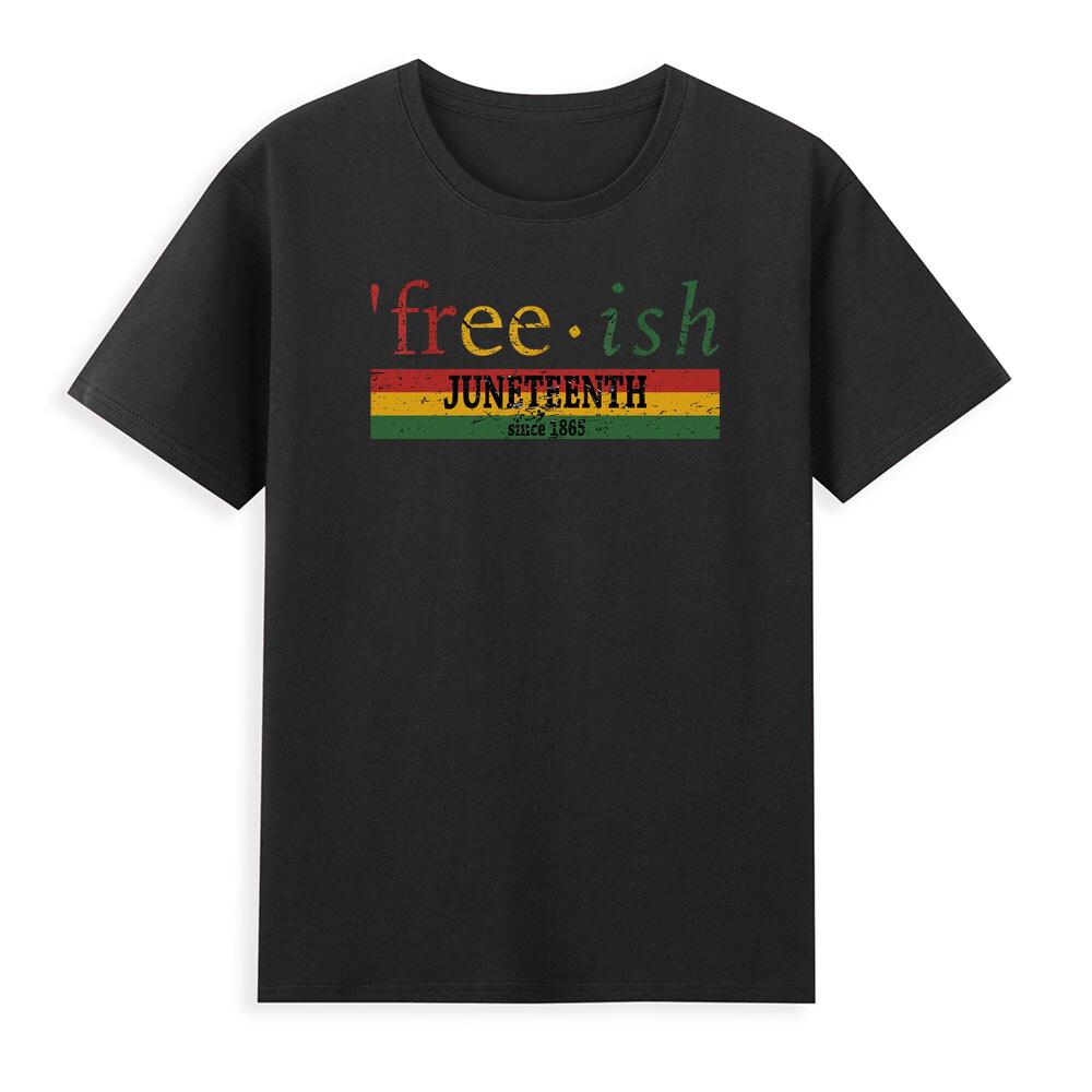 Freeish Since 1865 With Pan African Flag For Juneteenth Vintage Unisexs Tshirt S