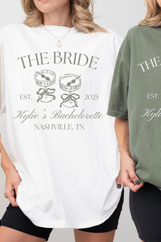 The Bach Club Bachelorette Print Comfort Shirts Custom Location And Name Bachelorette Party Tee Y2K Top Daily Trendy Streetwear