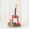 Plastic Flowers Electric Guitar Ukulele Building Blocks Assembly Toys For Kids Adults Desktop Ornament Gifts Items