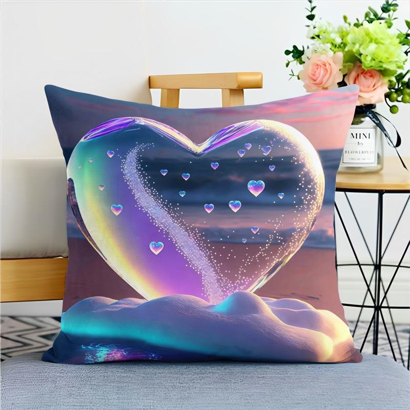 Ocean Beautiful Love Pillowcase Dormitory Decoration Office Living Room Home Pillowcase