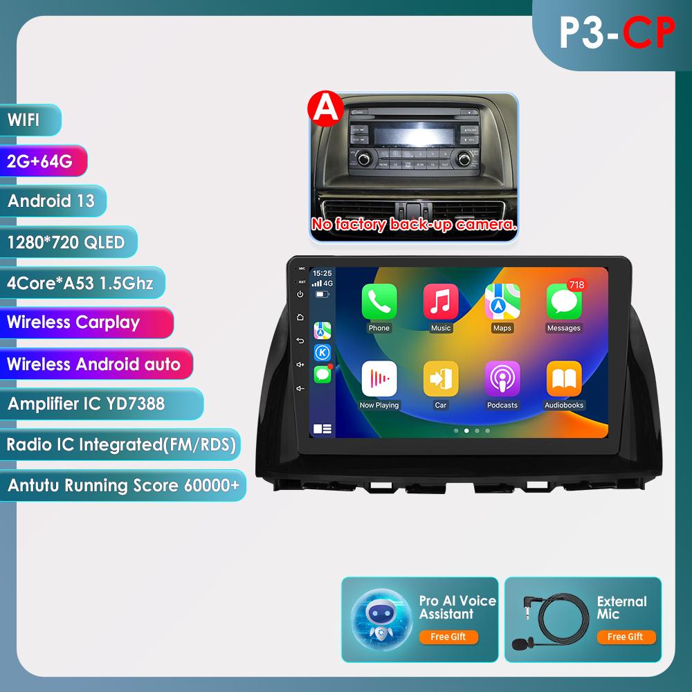 

Hizpo Для Mazda CX5 CX-5 CX 5 2012 - 2015 Автомобильный Радио Мультимедиа Видео Плеер Навигация Android 10 Нет 2din 2 Din Carplay 4G-LTE RDS Интеллектуальный DVR DAB P3CP A 4Core 2G 64G AI