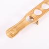 6 Holes Wooden Stand for Tequila Shot Glasses Presentation Tray Large Capacity Display Storage Solution