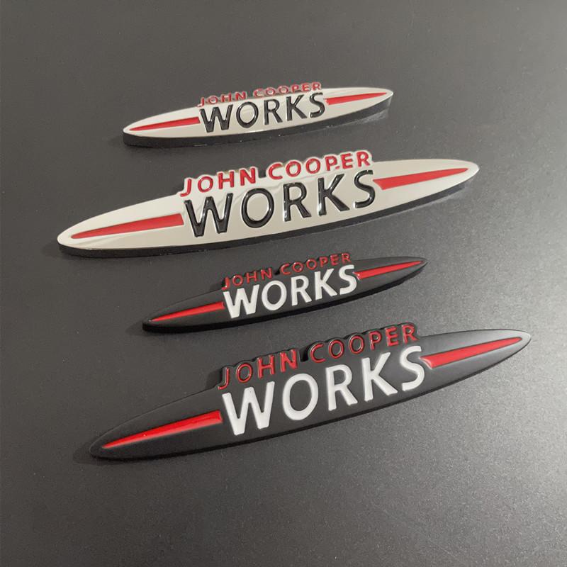 New 3D Metal John Cooper Works Car Front Grill Emblem Badge For Mini Cooper S R50 R52 R53 R55 R56 F54 F55 F56 F60 Accessories