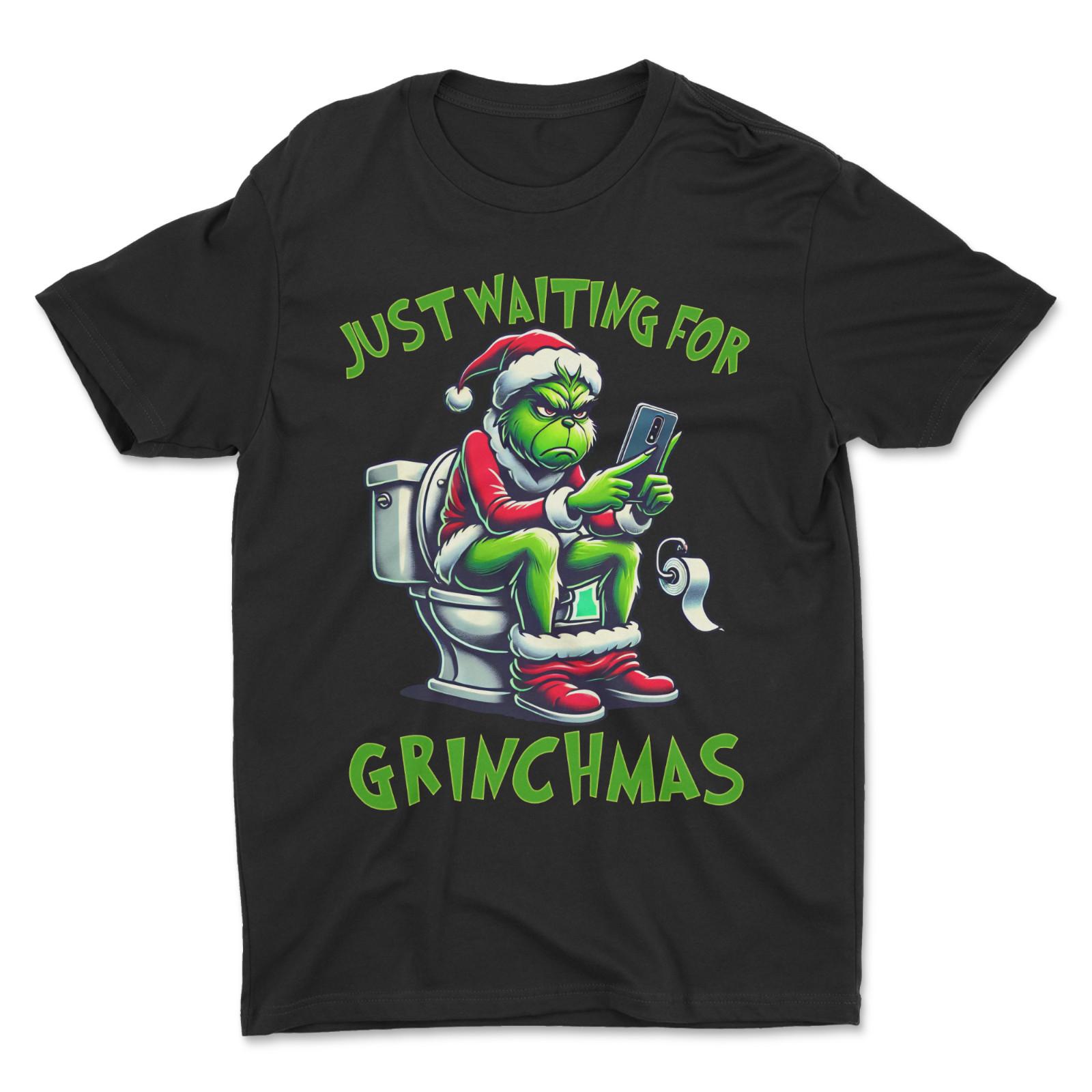 Just Waiting For Grinchmas T-Shirt Funny T-Shirt XXXXL