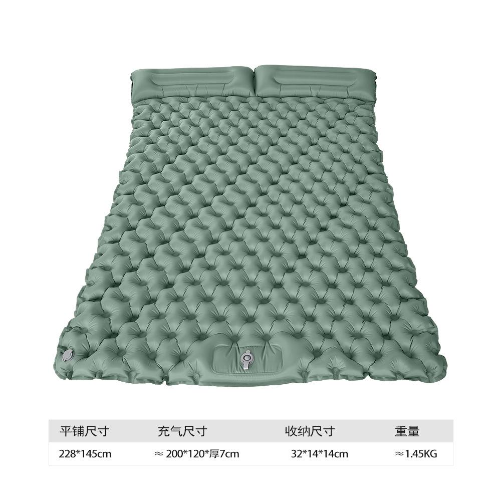 Dwunożny nadmuchiwany podkład kempingowy z TPU odporny na wilgoć z zintegrowaną poduszką 5 cm