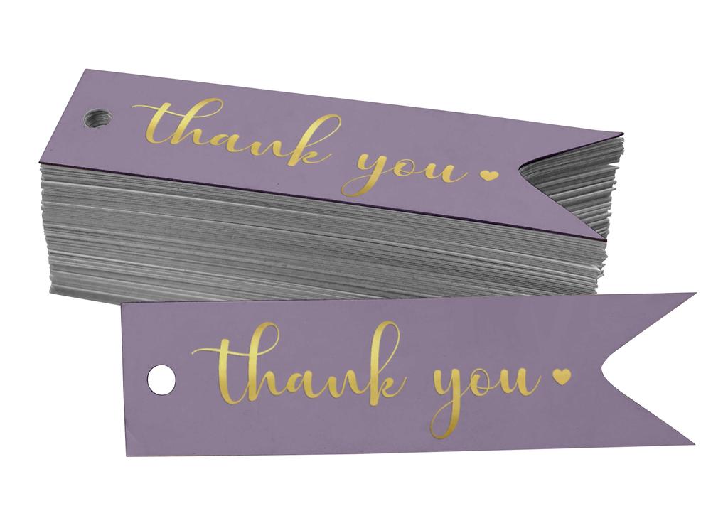 Inkdotpot Pack Of 100 Real Gold Foil Paper Tags Thank You Bridal Shower Favor Hang