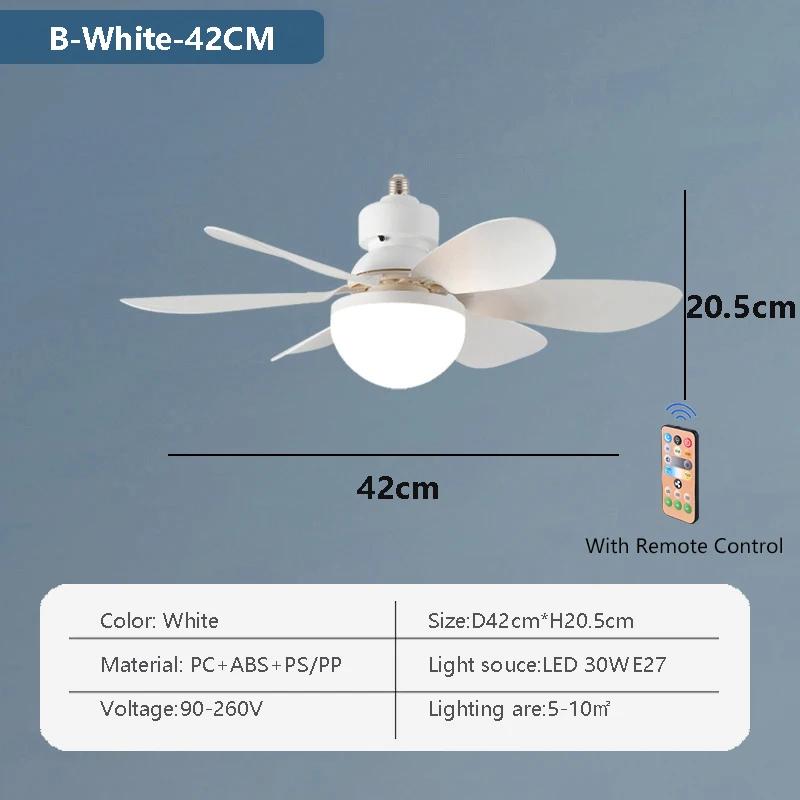 

Современный светодиодный потолочный вентилятор с дистанционным управлением, регулируемая цветовая температура, яркость, скорость ветра, подходит для освещения спальни No 27 Bases