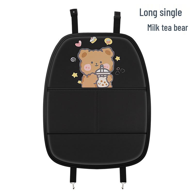 Upgraded Car Kick Mat & Back Seat Organizer for Child Seats