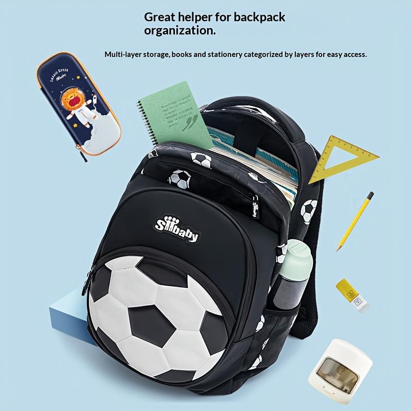 Football Sports Backpack Leisure Backpack College Student Backpack Campus Daily Backpack Thickened and Durable Backpack Gift