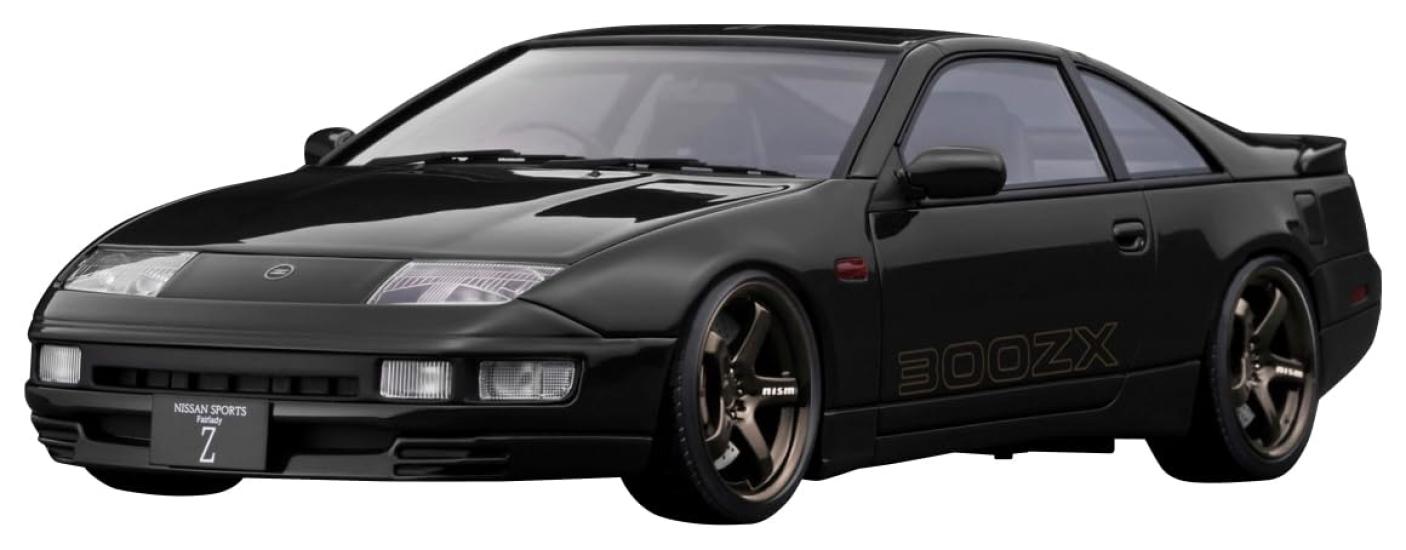

модель зажигания 1/18 Nissan Fairlady Z (Z32) 2x2 Готовое изделие черного цвета