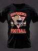San Francisco Football Graphic T-Shirt - Featuring Bold Red 'SAN-FRANCISCO' Text, Iconic Football He