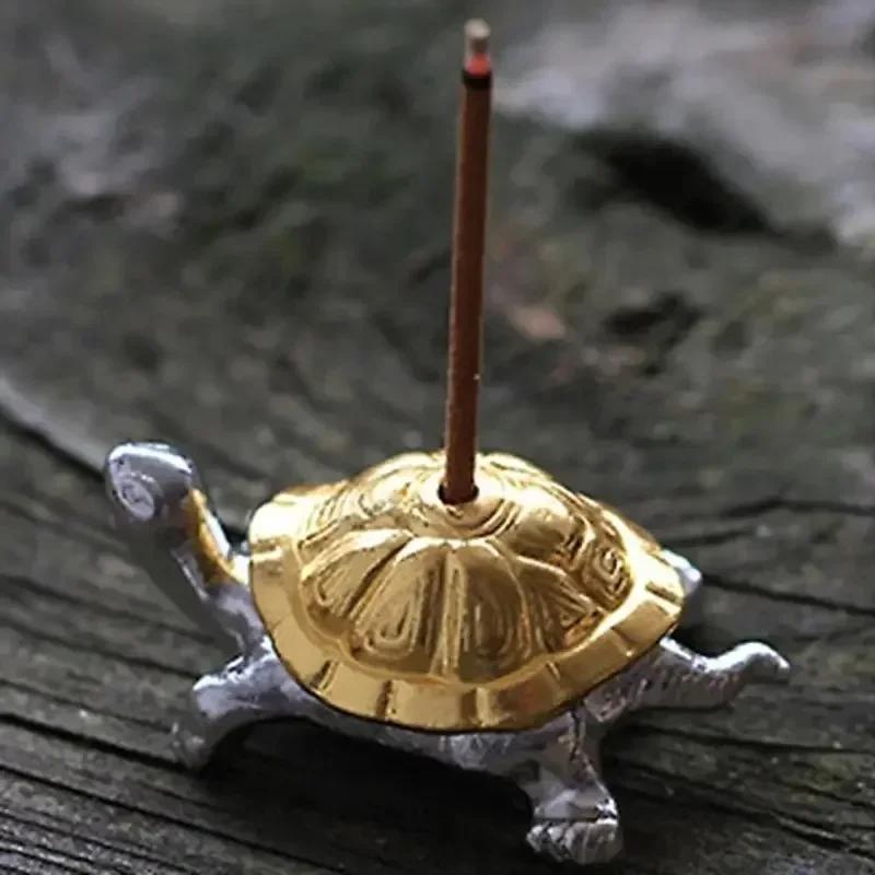 Creative Household Simple Alloy Tea Ceremony Ornaments Personality Line Incense Burner Tortoise Incense Stick Incense Holder