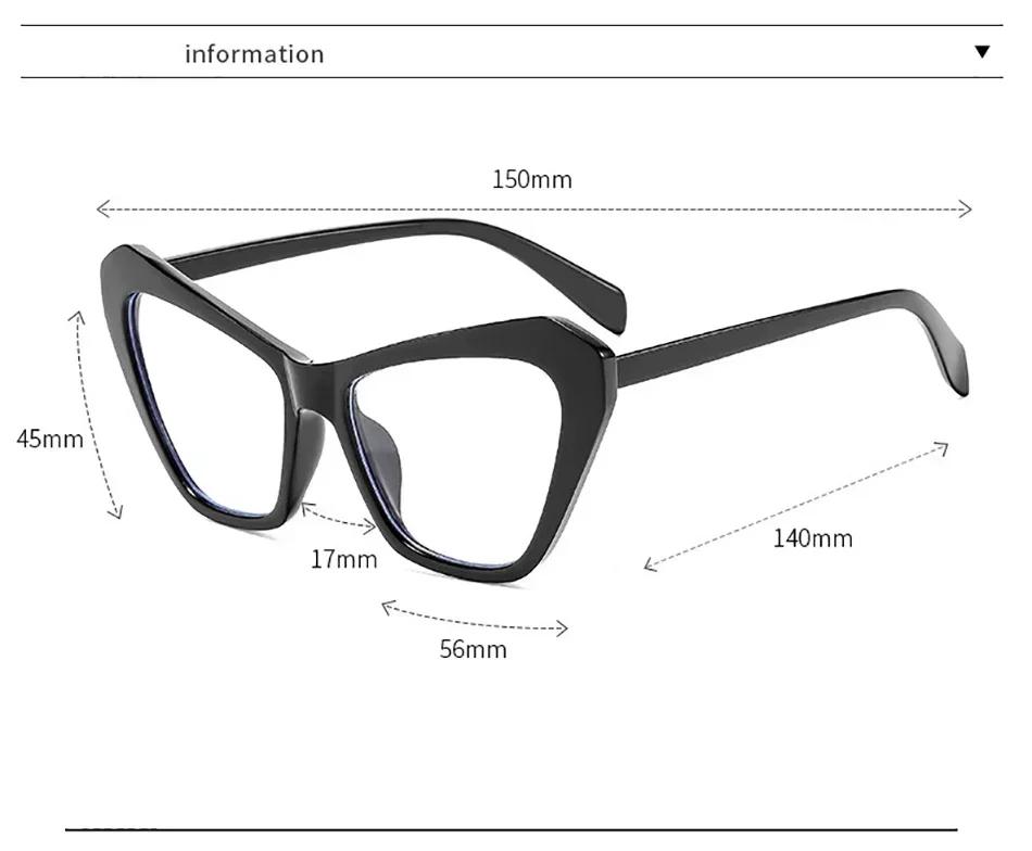 Lunettes de lecture surdimensionnées colorées Mode Femme Homme Œil de chat Lunettes de vue Lunettes de soleil Lunettes avec dioptrie 0 à -4.0