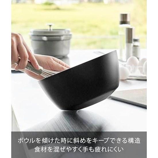 Yamazaki Tilted Mixing Bowl 5-Piece Set Microwave Safe Black S Tower Dishwasher Lid 1394