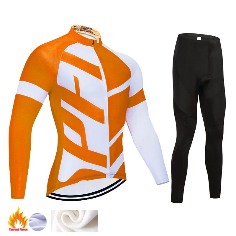 2025 Winter Thermal Fleece Cycling Jersey Set Mens Mountian Bicycle Clothes Wear Ropa Ciclismo Racing Team Bike Cycling Clothing