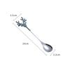 Stainless Steel Deer Head Shape   Stirring Spoon Romantic  Coffee Dessert  Christmas Elk Exquisite Tableware