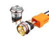 Blue Wave 22C Metal High Current 20A Waterproof Stainless Steel Button Switch with Light