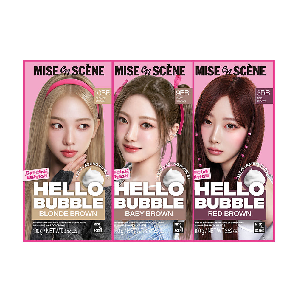 MISE En SCÈNE Hello Bubble Foam Hair 21 Color 100g with AESPA + Optional Self Hair Dye Kit