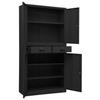 Office Cabinet Anthracite Grey 90 x 40 x 180 cm Steel