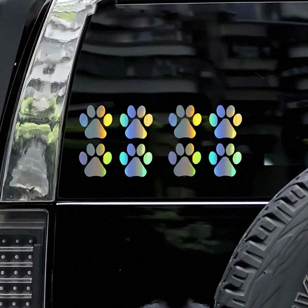 Aufkleber mit Pfotenabdruck, Autoaufkleber, Personalisierte Kratzaufkleber, Aufkleber mit Fußabdruck für Autos