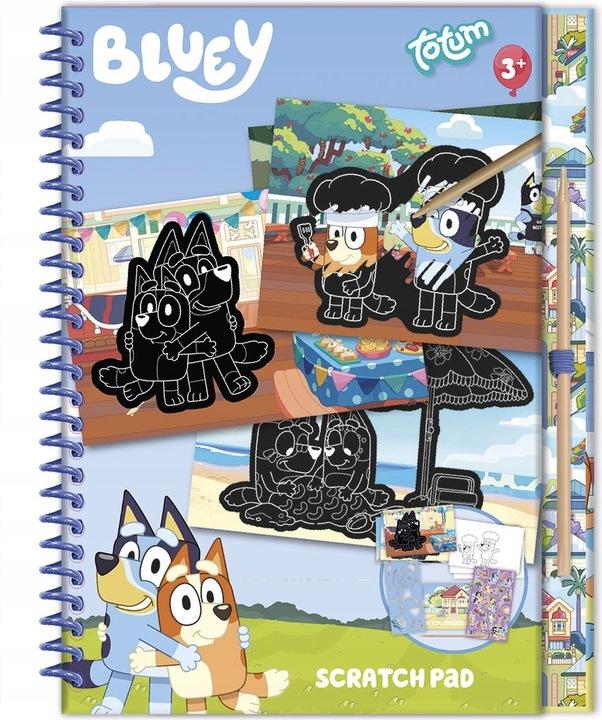 Super Merchant Totum Rubbel-Malbuch Bluey Mit Stickern Kreativ-Set