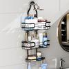 3 Tier Shower Caddy Easy Installation Shower Hanging Organizer Large Capacity 20 KG Load Bearing Wall-mounted Rustproof Shower Shelf with Hooks for