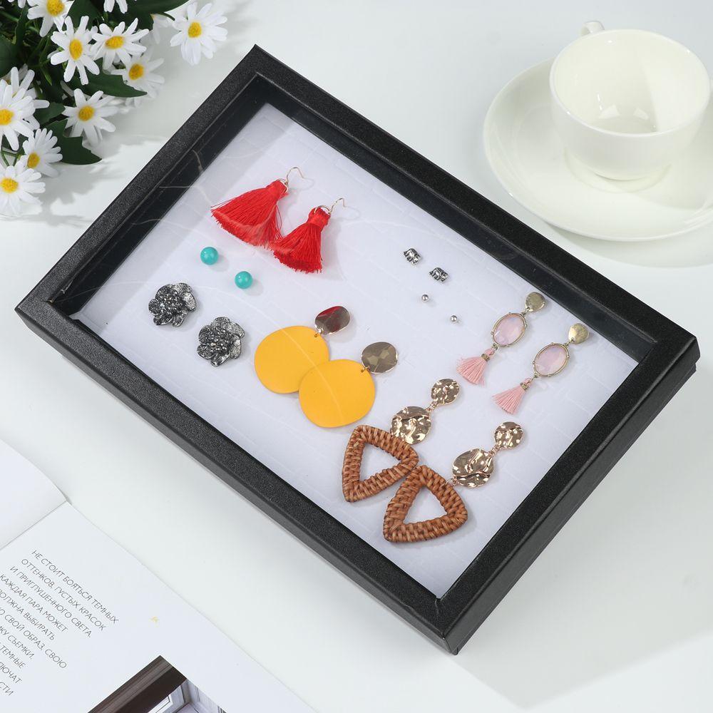 Luxury Show Case Container Women Earring Storage Case Jewelry Display Organizer Ring Box Tray Holder