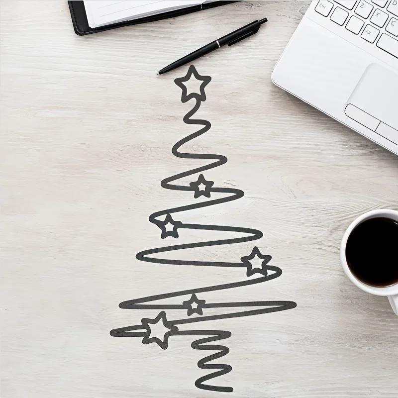 1pc Metal Christmas Tree Wall Art - Outdoor Garden Iron Sculpture, Indoor Home Decor for Christmas, Halloween, Thanksgiving