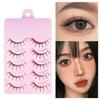 5 Pairs Daily Makeup False Eyelashes Fish Tail Big Steamed Rolls Eyelashes New Extension Eyelashes