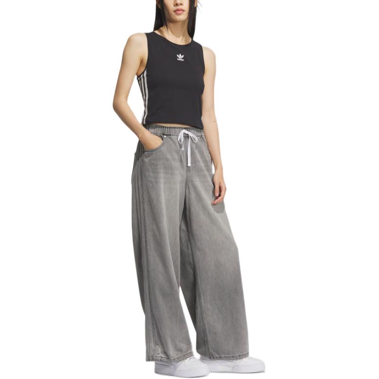 adidas Originals SS25 Měkké džínové nastavitelné dámské joggery KC5839