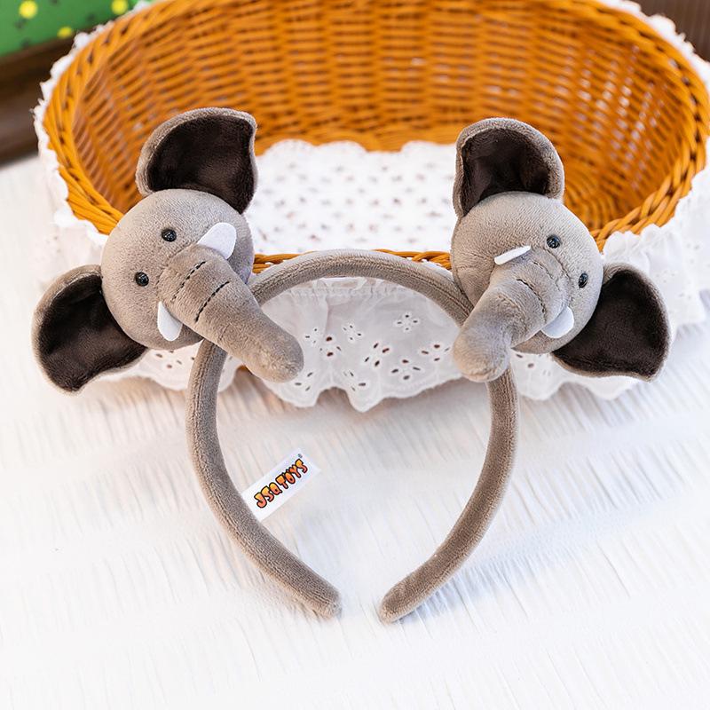 Cute Cartoon Plush Animal Ears Headband - Funny Face-Washing Hair Accessory