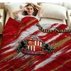 1PC Sunderland A.F Custom Name Patterned Flannel Blanket Suitable For All Seasons for Home Decor Warmth and Comfort Gifts Holiday Present
