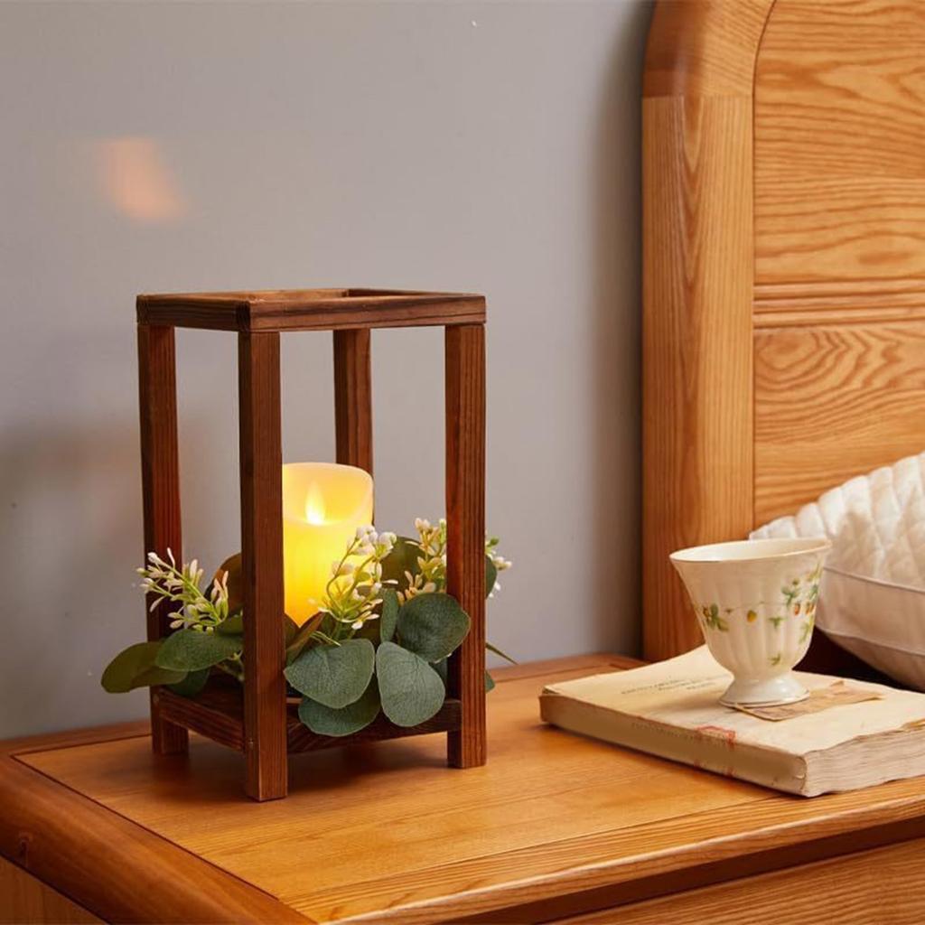 Elegant Wood Lanterns Candle Holder Flower Rack for Weddings Parties and Home Decors Romance Centerpieces Decoration