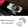 For BMW 3 4 Series 3GT F30 F32 F34 Car Styling Interior Gearshift AC CD Button Panel Door Armrest Decoration Cover Trim Sticker MQHWD1
