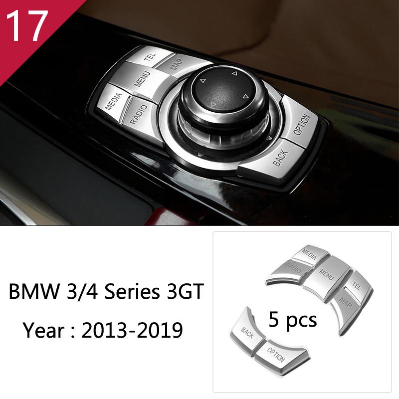 For BMW 3 4 Series 3GT F30 F32 F34 Car Styling Interior Gearshift AC CD Button Panel Door Armrest Decoration Cover Trim Sticker MQHWD1