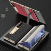 Samsung ZFold Magnetic Leather Phone Case - Electroplated, Anti-Drop, Folding Stand, Business Style