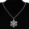 Yoga 7 Chakra Flower Om Aum Symbol Pendant Necklace for Women Men Stainless Steel Gold Color Hindu Reiki Healing Amulet Jewelry