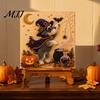 Therapeutic Art for Beginners Halloween Faux Pearl Painting Kit, Puppy Ghost 3D Craft Unique Handmade Gift Idea Adults Beginners, Home Wall Decor, DIY