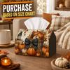 1pc Autumn Tissue Box Holder with Rustic Harvest Design-Pumpkin Pinecone Lantern Bow,Durable Polyester,Ideal for Kitchen,Living Room,Bedroom,Bathroom,